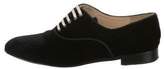 Thumbnail for your product : Christian Louboutin Velvet Round-Toe Oxfords Black Velvet Round-Toe Oxfords