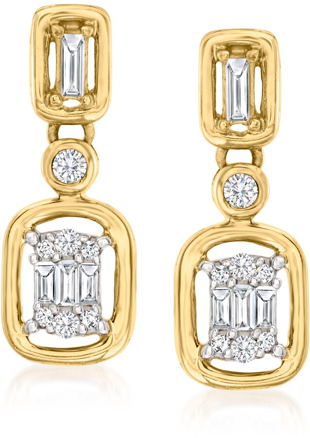 Baguette Drop Earrings | Shop the world's largest collection of 