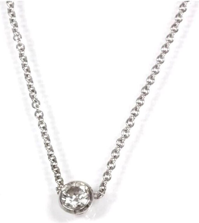 0.4 Ct Natural Diamond | G-H, Si2 Solitaire Necklace/Bezel Set Solid 14K 18K Gold/ Single Stone Pendant 14 To 20 Inches