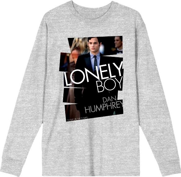 Gossip Girl GossipGirlLonelyBoyDanHumphreyMen'sHeatherGreyLongSleeveTee-XXL
