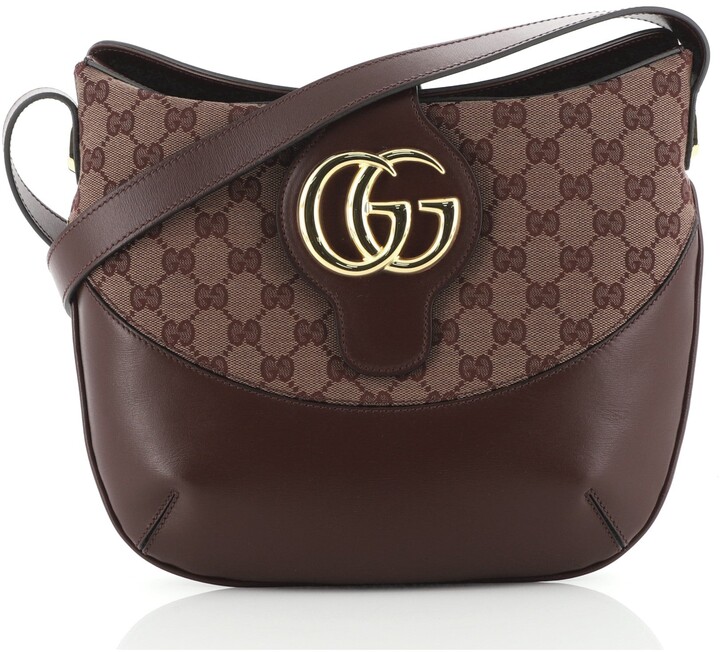 Gucci Arli Crossbody Bag Leather and GG Canvas Medium ShopStyle