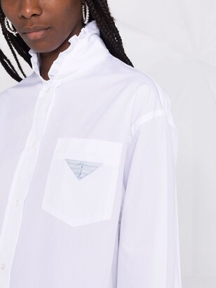 Sandro Long-Sleeve Ruffle-Detail Shirt
