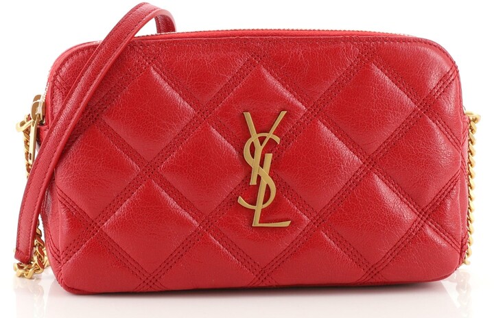 Saint Laurent Red Leather Crossbody Handbags | Shop the world's 