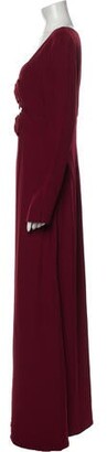 STAUD Scoop Neck Long Dress w/ Tags Red