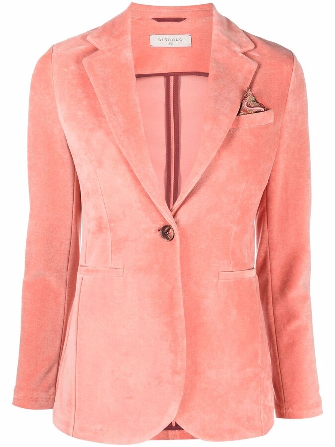blush velvet jacket