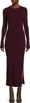 French Connection Solid-Hued Sweater Dress