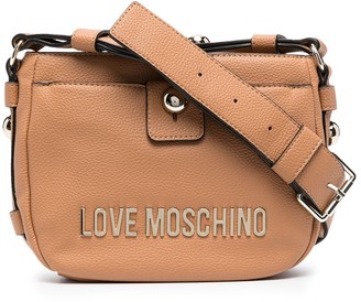 Love Moschino Logo-Plaque Faux-Leather Shoulder Bag