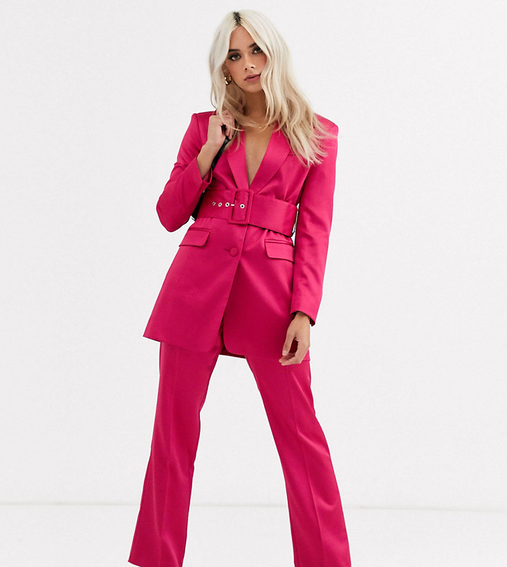 pink petite suit