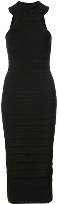 Cushnie ribbed detail fitted dress