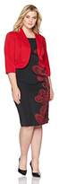 Thumbnail for your product : Maya Brooke Women's Size Side Border Print Jacket Dress Plus