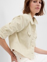 Thumbnail for your product : Gap Oversized Cropped Icon Denim Jacket with Washwell