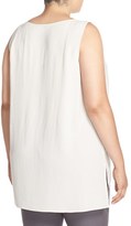 Thumbnail for your product : Eileen Fisher Plus Size Women's Silk Crepe Georgette Bateau Neck Shell