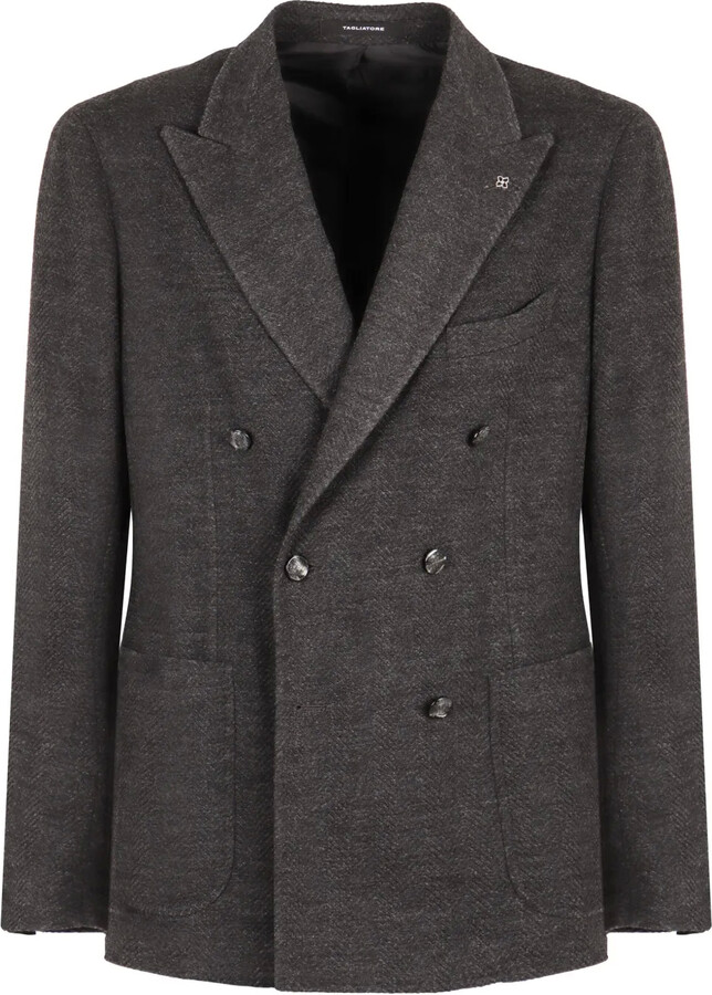 Tagliatore Peak-Lapels Double-Breasted Blazer