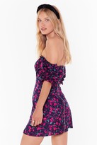 Thumbnail for your product : Nasty Gal Womens Night Bloomer Floral Mini Dress - Navy - 14