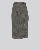 Thumbnail for your product : Jaeger Silk Ditsy Print Wrap Skirt