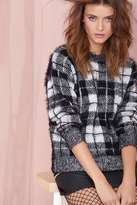 Thumbnail for your product : Nasty Gal Motel Check Me Out Sweater- Black/White