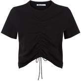 T By Alexander Wang Ruched Cropped T-Shirt