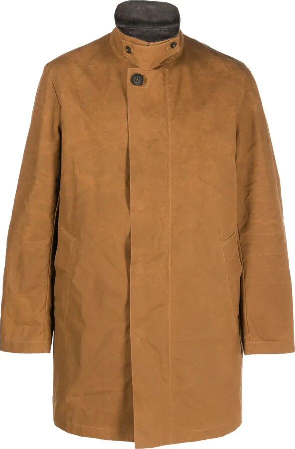 MACKINTOSH Norfolk single-breasted cotton coat