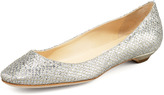 Thumbnail for your product : Jimmy Choo Finlay Square-Toe Flat, Silver