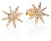 Thumbnail for your product : Elizabeth and James Compass Rose Pavé White Topaz Stud Earrings