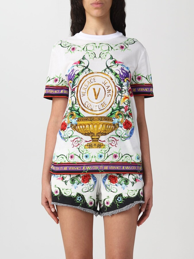 Versace Jeans Couture Baroque-Print Crop Top - ShopStyle