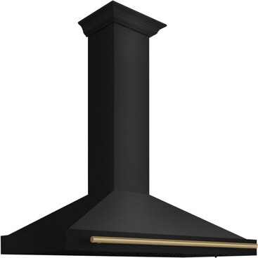 ZLINE 48 in. Autograph Edition Black Stainless Steel Wall Mount Range Hood With Handle