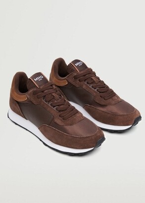 MANGO Combined leather sneakers brown - Man - 8 MAN - ShopStyle Trainers &  Athletic Shoes