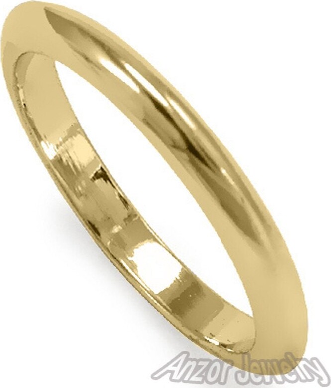 Etsy 14K Solid Yellow Gold Plain Wedding Band Ring | Ring Engagement Women Men Thin Band Gift For Her