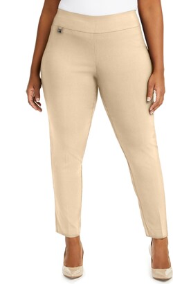 Alfani Plus Size Tummy-Control Pull-On Skinny Pants, Created for Macy's
