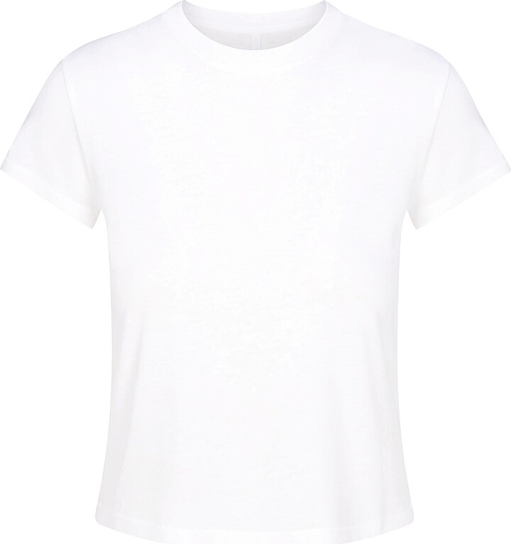 SKIMS Women's Relaxed Tees Shrunken T-Shirt - Light Heather Grey - Size XL