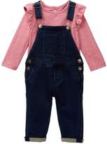 Thumbnail for your product : Hudson Heather Jersey Top & Overall Set (Baby Girls)