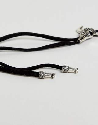 ASOS Design Bolo Necklace With Rams Head In Black