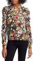 Thumbnail for your product : Generation Love Jada Floral Ruched Silk Top