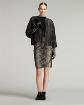 Thumbnail for your product : Lanvin Boxy Spotted Calf Hair Jacket