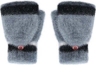 SIQITECHUK Women Winter Fingerless Gloves Faux Fur Fingerless