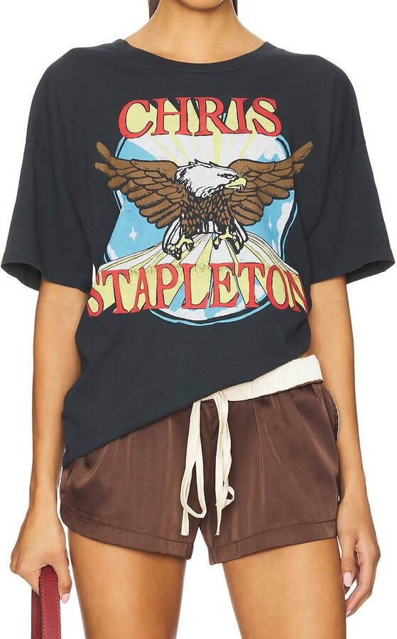 Daydreamer Chris Stapleton Eagle Merch Short Sleeve Tee In Black