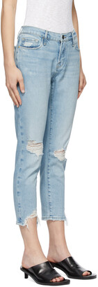 Frame Blue 'Le Garcon Crop' Jeans