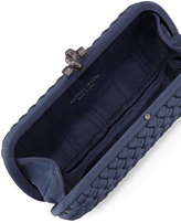 Thumbnail for your product : Bottega Veneta Woven Faille Large Knot Clutch Bag, Blue