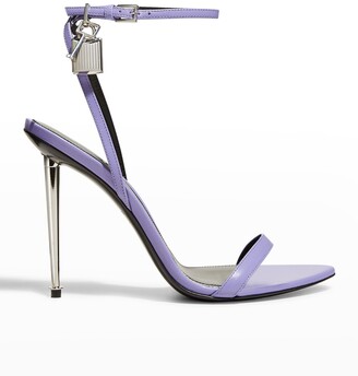 Tom Ford Lock Leather Stiletto Sandals