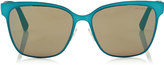 Thumbnail for your product : Jimmy Choo KEIRA Grey Python Leather and Rose Gold Metal Sunglasses