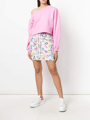 Love Moschino patterned fitted skirt