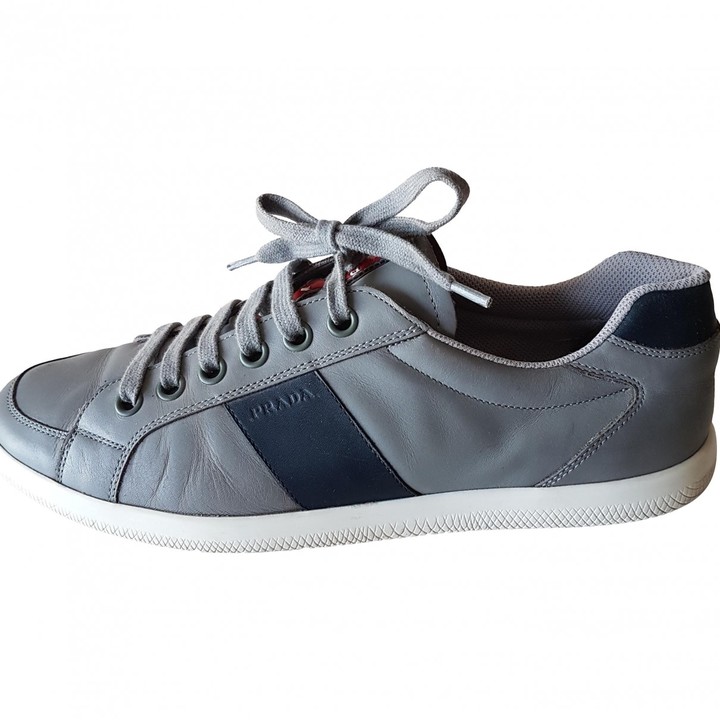 prada grey trainers