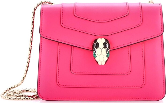 Pre-Owned Bvlgari Medium Serpenti Forever Square Shoulder Bag Leather