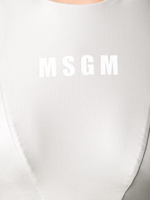 MSGM Logo-Print Sports Bra