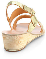 Thumbnail for your product : Ancient Greek Sandals Clio Metallic Leather Wedge Sandals