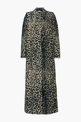 Dries Van Noten Leopard-print shell trench coat