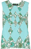 Thumbnail for your product : Thakoon Printed Scuba-Jersey And Mesh Top