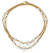Thumbnail for your product : Majorica 8MM-12MM White Pearl Double-Wrap Station Necklace