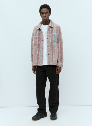 STUSSY STRIPED SHERPA SHIRT シャツジャケット Stripe Sherpa Shirt