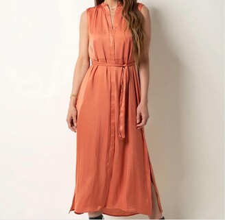 Tart Collections Adya Poly Silk Dress in Copper Coin